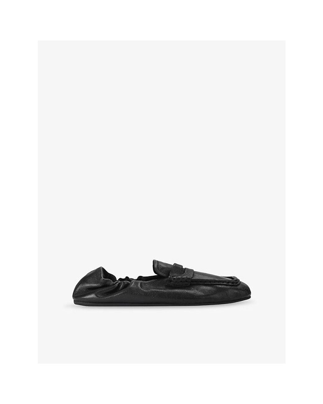 Steve Madden Black Eurry Slip-On Leather Loafers
