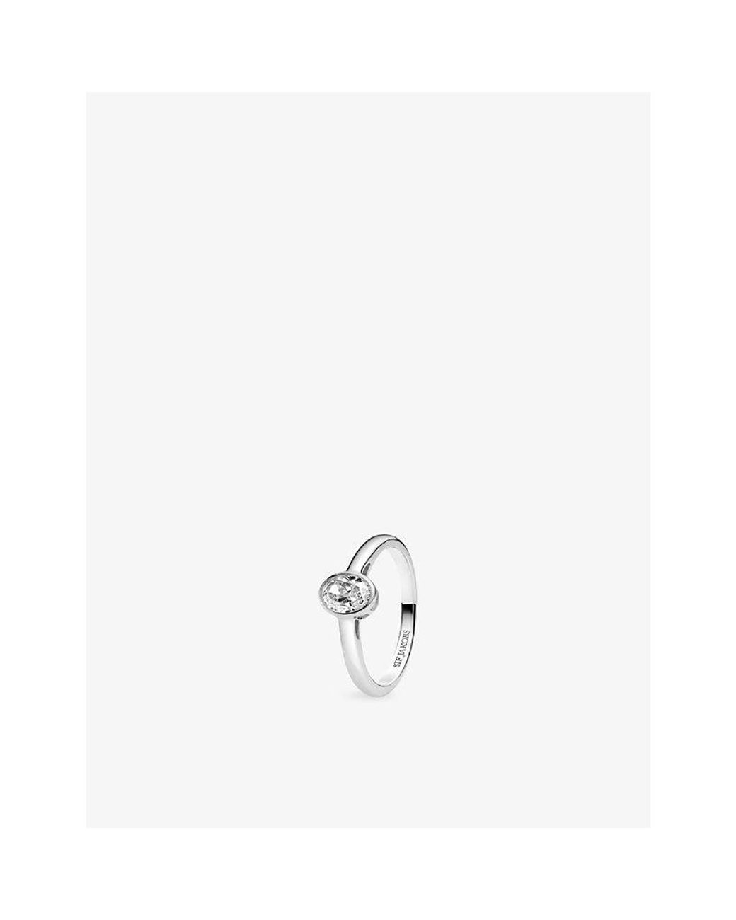 Sif Jakobs White Sardinien Ovale Piccolo Sterling- And Zirconia Ring