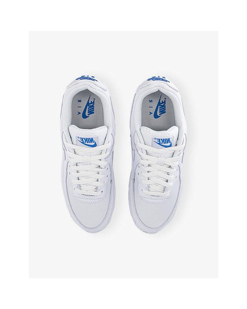 Nike White Air Max 90 Leather And Mesh Trainers for men
