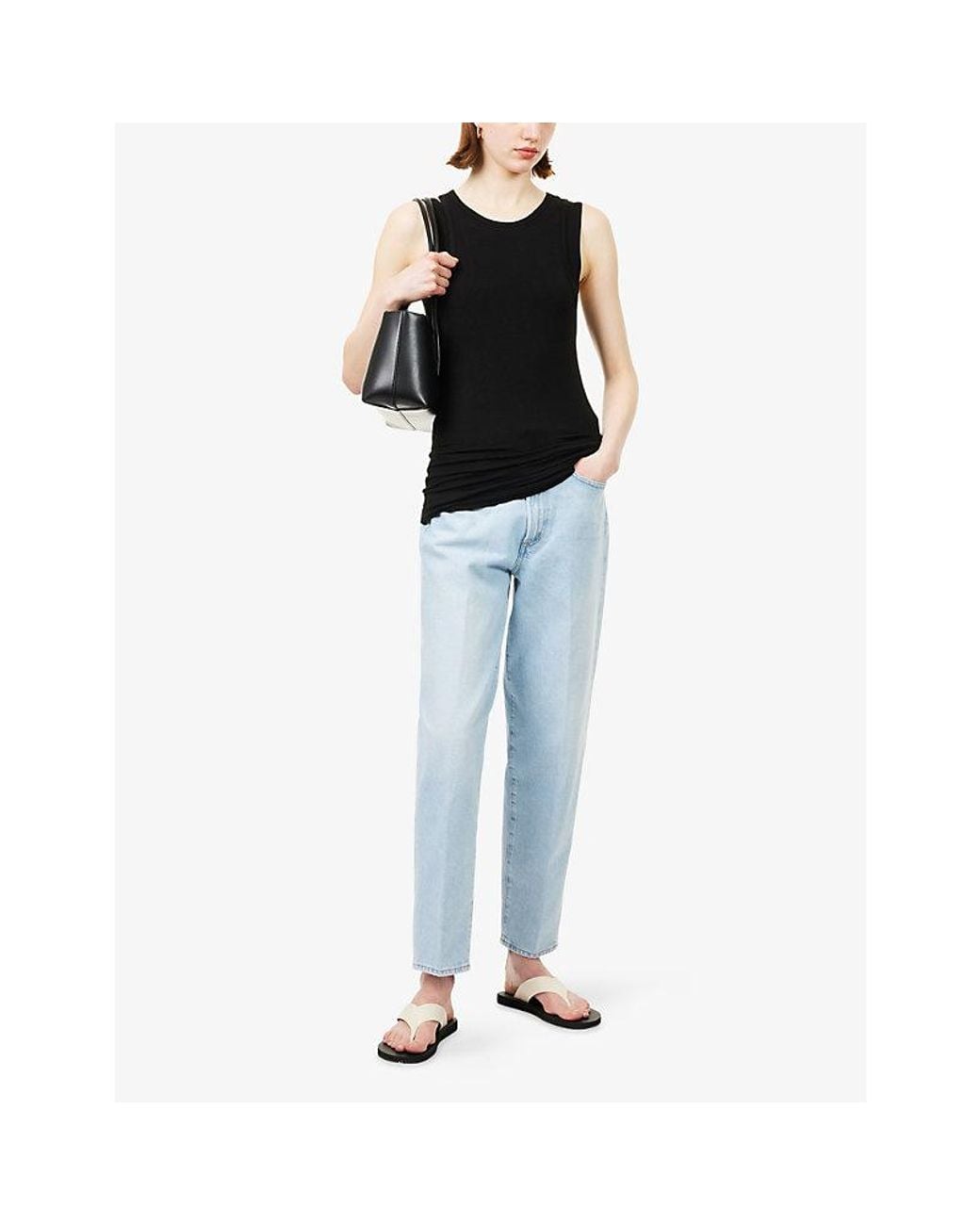 Agolde Black Finch Double-Layered Jersey Tank Top