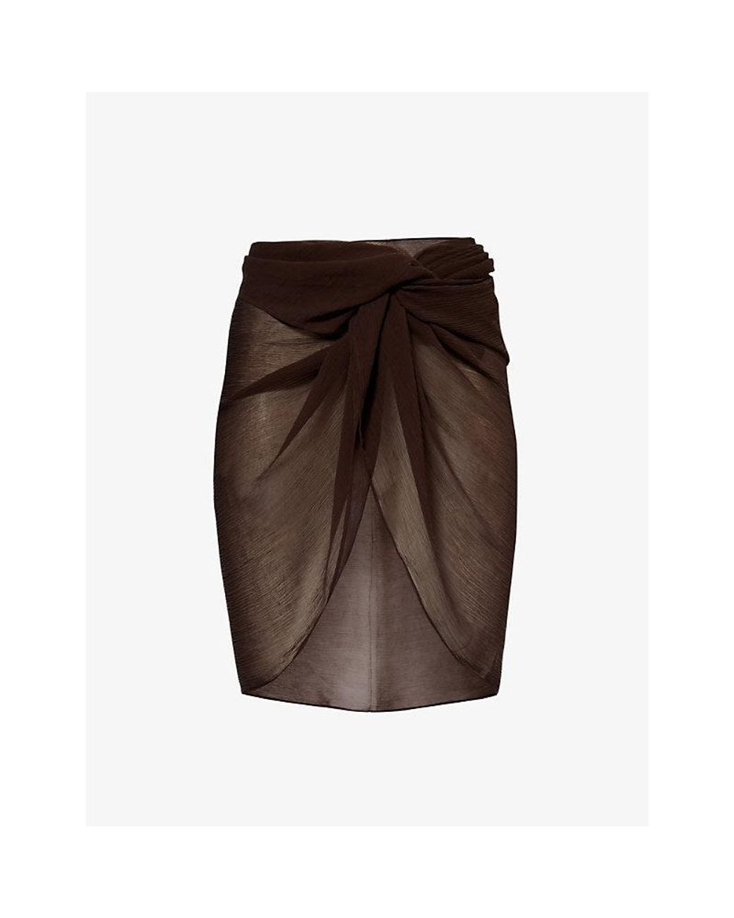 Away That Day Brown Sicily Crepe Sarong