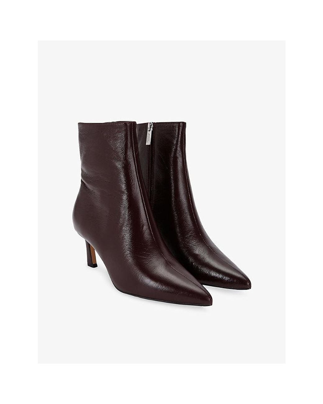 Steve Madden Brown Lulah Leather Heeled Ankle Boots