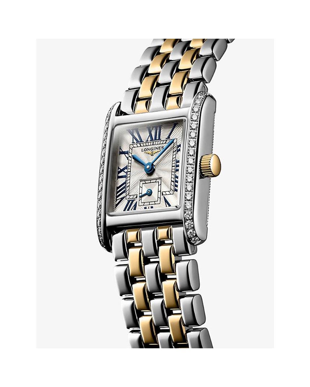 Longines White Mini Dolcevita 18Ct- 0.456Ct Diamond And Stainless-Steel Quartz Watch