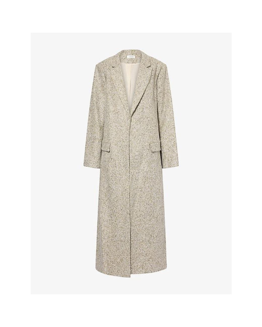 Ruohan Natural Neris Long Wool-Blend Coat