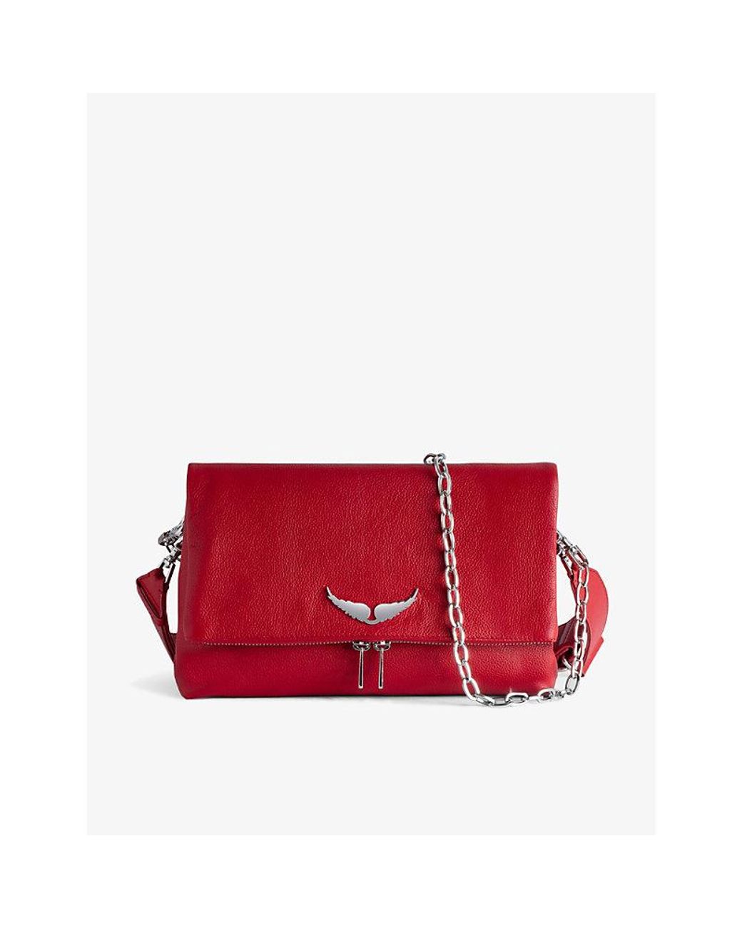 Zadig & Voltaire Rocky Grainedleather Crossbody Bag in Red Lyst