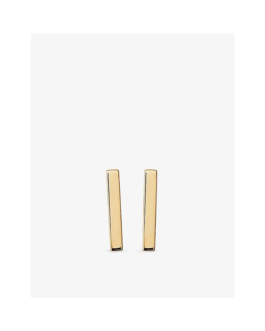 Missoma Metallic Fine Bar 9Ct- Stud Earrings