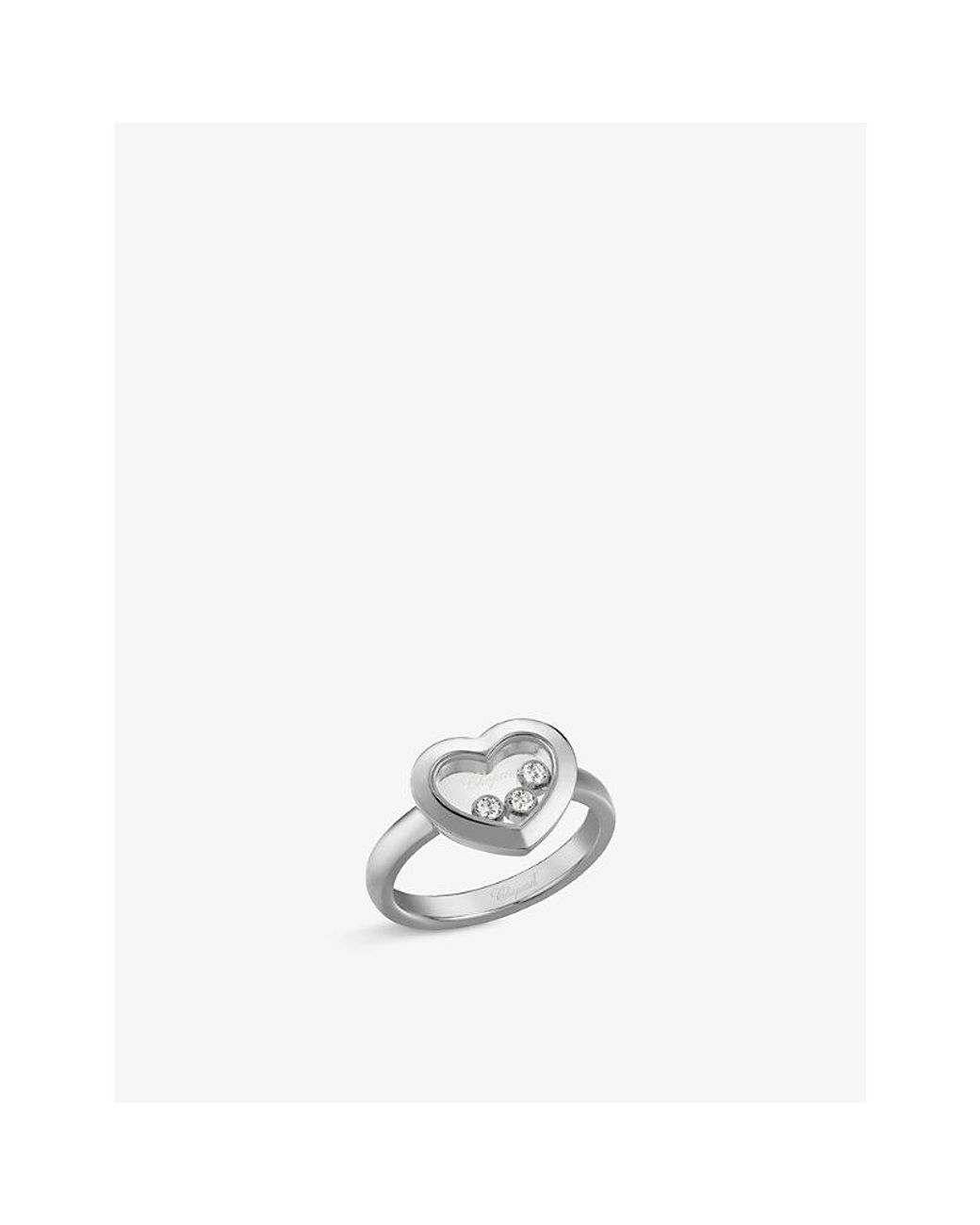 Chopard Metallic Happy Diamonds Icons 18Ct- And 0.15Ct Brilliant-Cut Diamond Ring