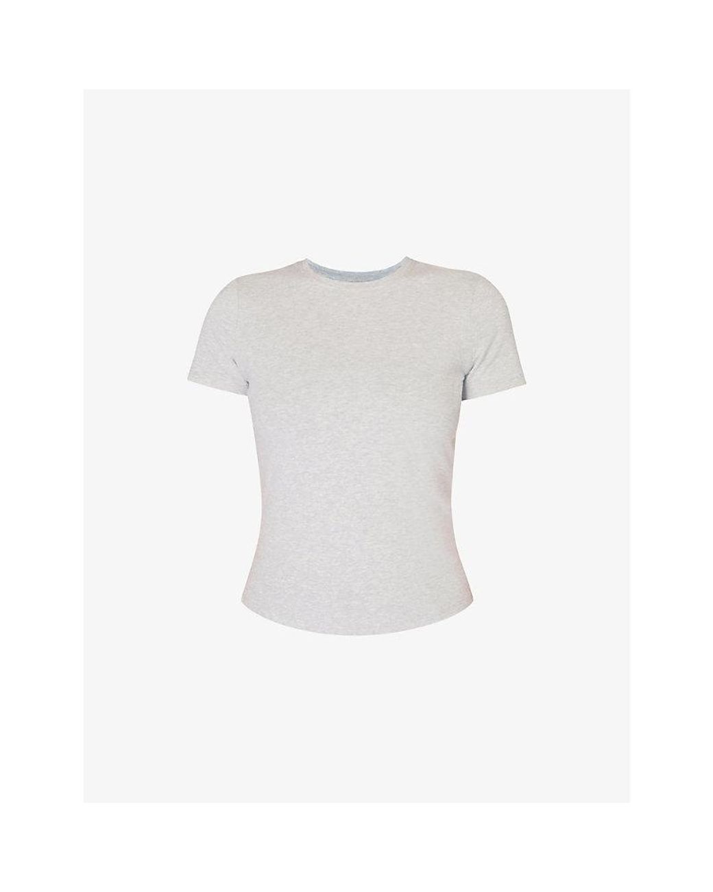 Sweaty Betty White Essential Sculpt Short-Sleeved Stretch-Woven T-Shirt