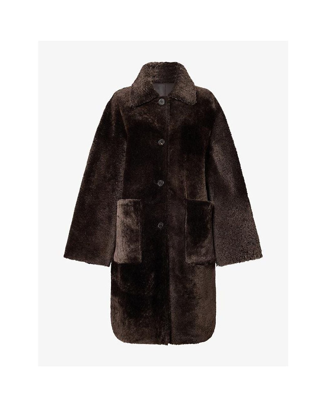 Arma Black Zoey Leather Shearling Jacket