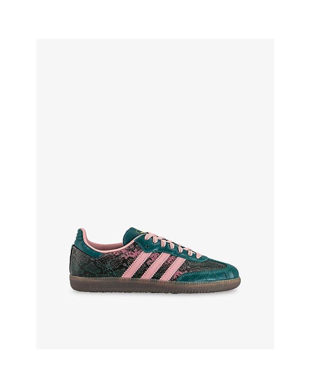 Adidas Green Samba Og Leather Trainers