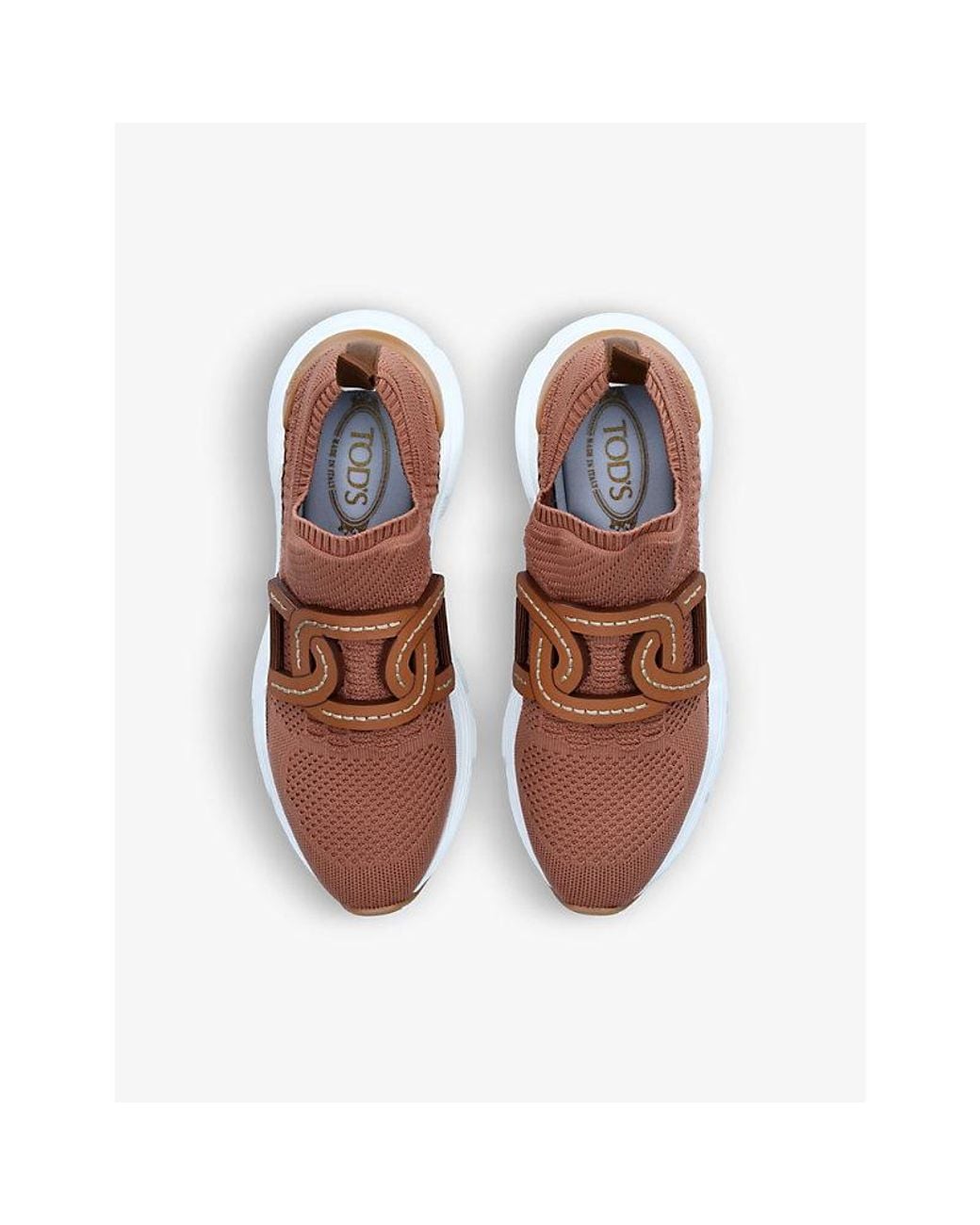 Tod's Brown Run 54C Calzino Mesh Low-Top Trainers