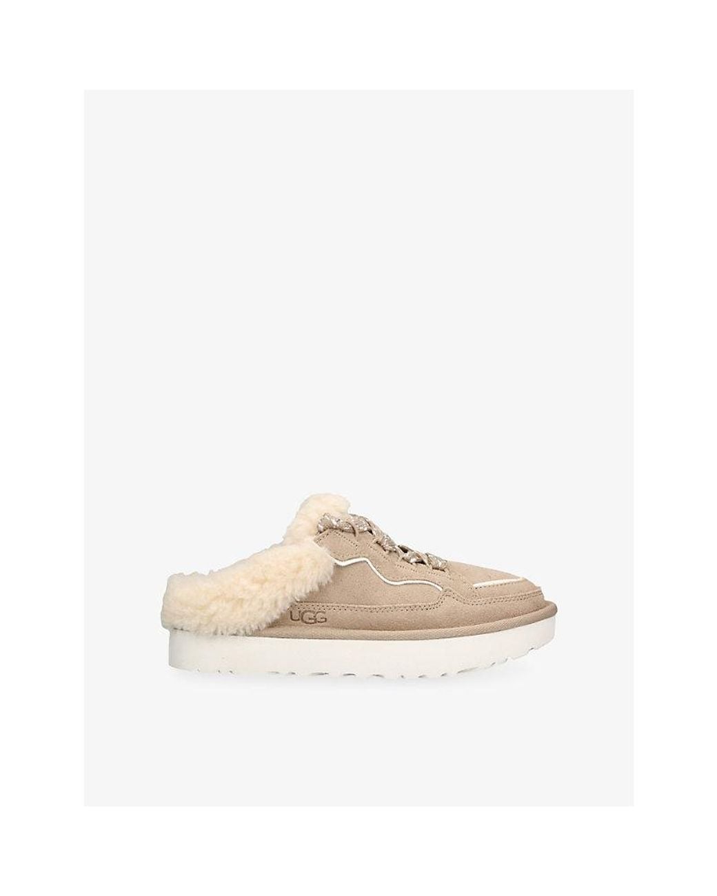 Ugg Natural Lowmel Suede Mules