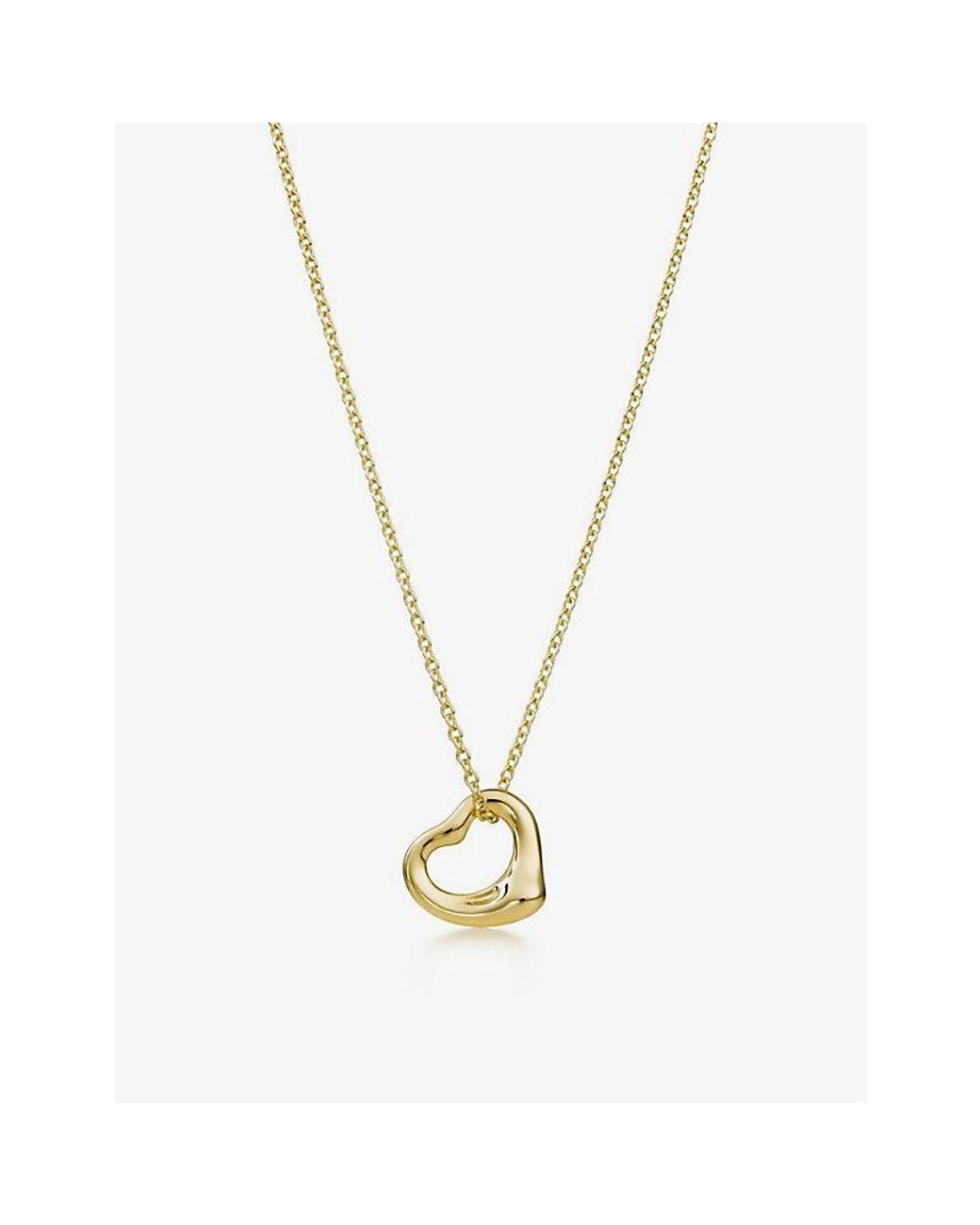 Tiffany & Co Metallic Elsa Peretti&Reg; Open Heart 18Ct Necklace