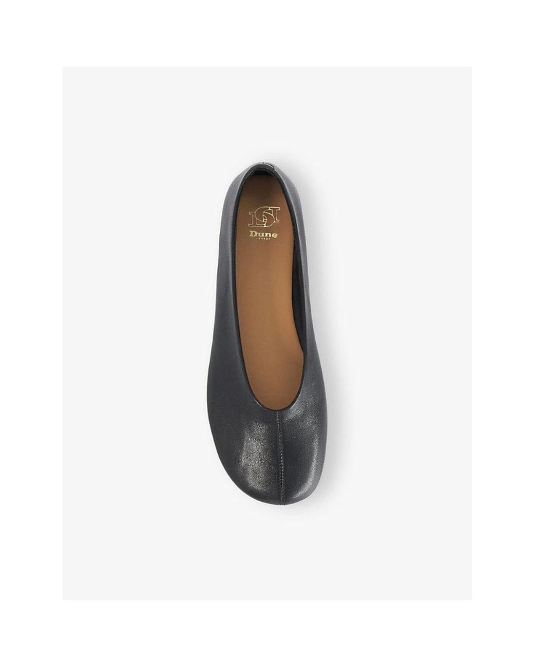 Dune Black Highway Leather Ballet Flats