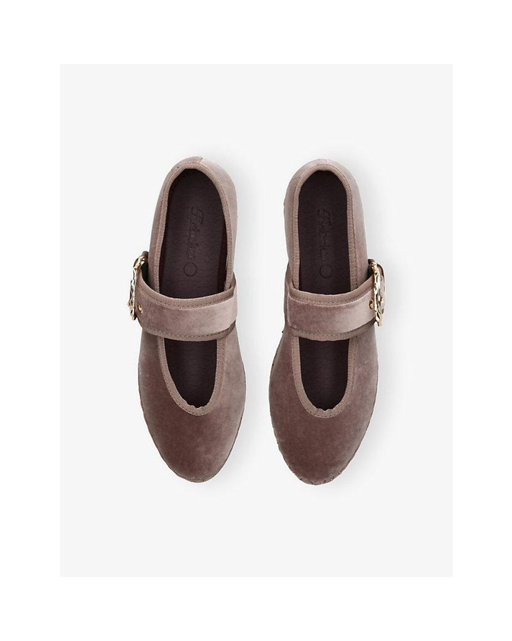 Flabelus Brown Sophie Velvet Ballet Flats