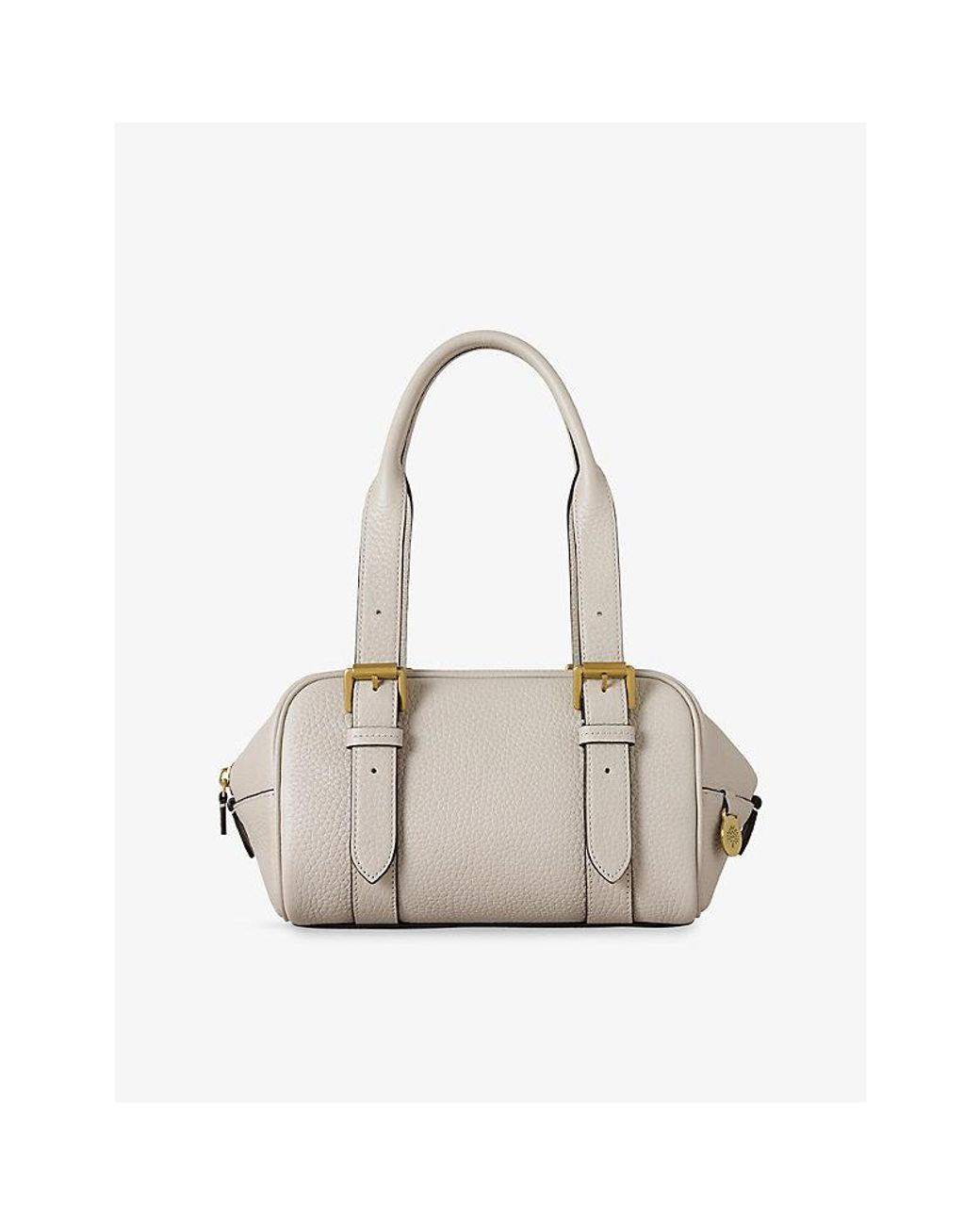 Mulberry White Boston Small Leather Grab Bag