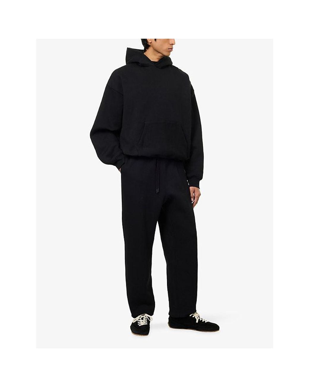 Fear Of God Blue Classic Logo-Print Cotton-Blend Jogging Bottoms for men