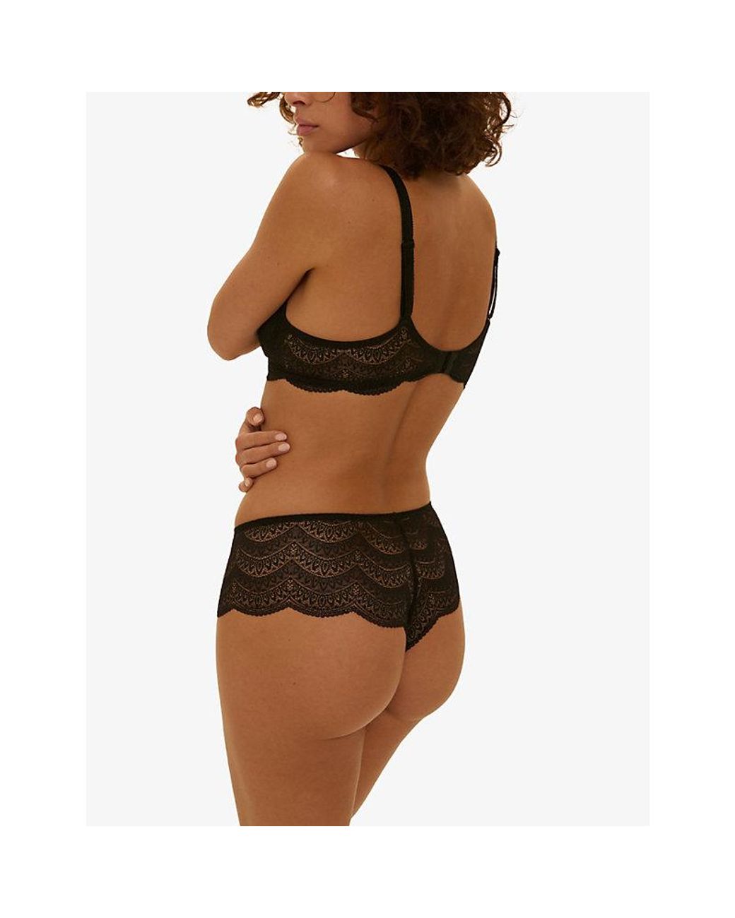 Simone Perele Black Karma Moulded-Cup Stretch-Lace Bra