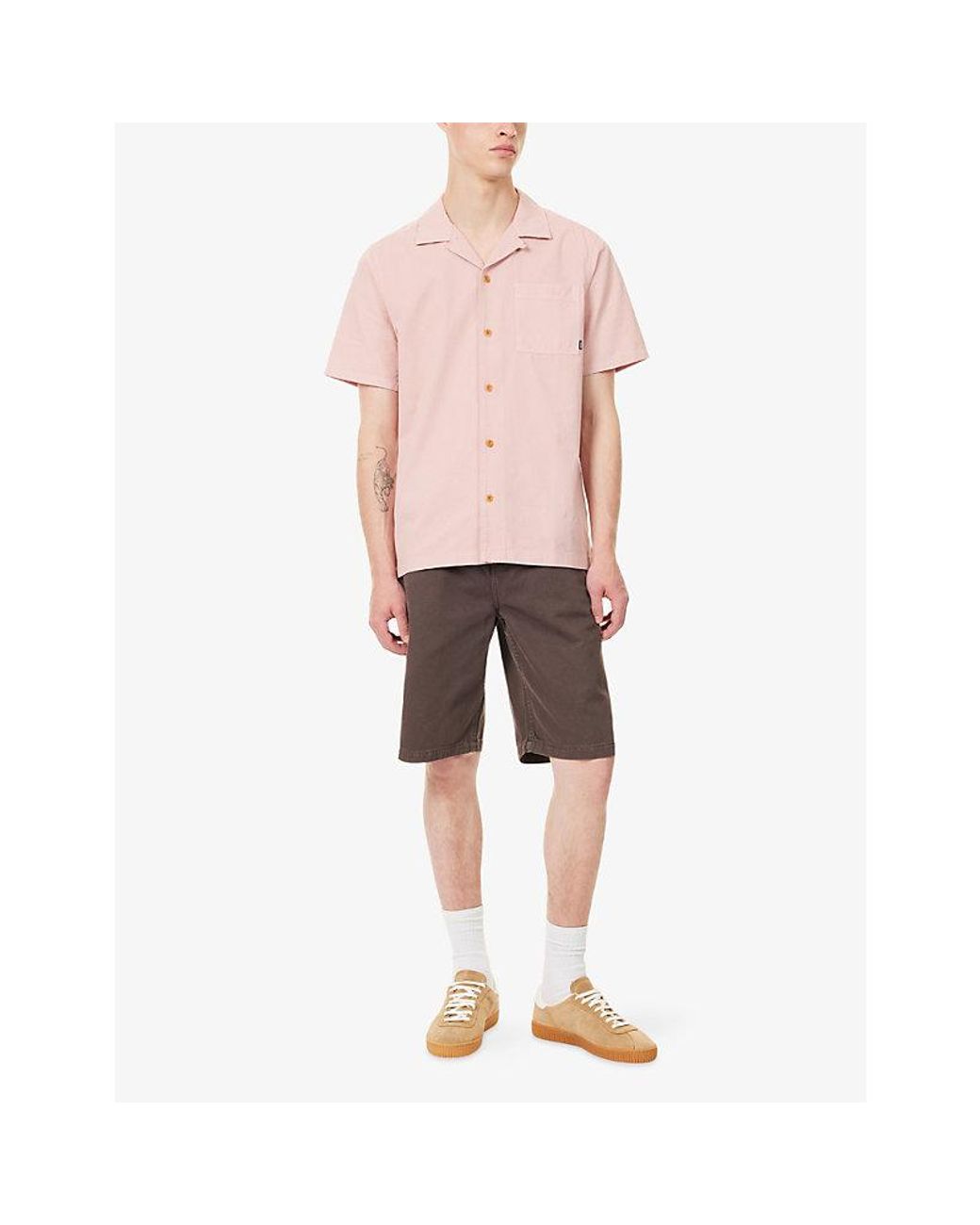 FINISTERRE Pink Hendra Short-Sleeve Cotton Shirt for men
