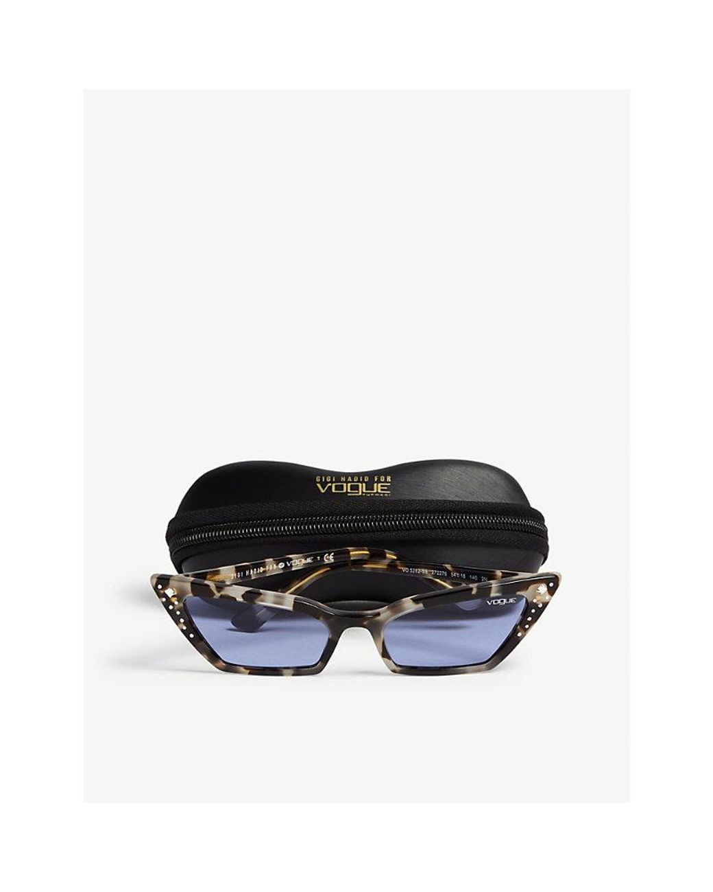 Vogue Gigi Hadid Super Cat-eye Frame Havana Acetate Sunglasses in