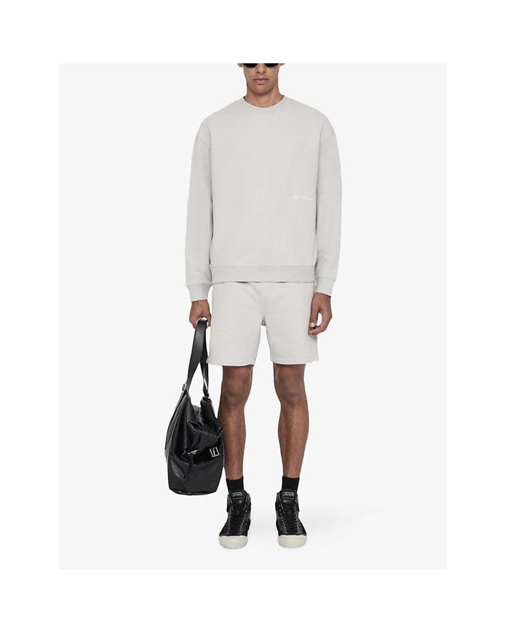 AllSaints White Aston Boxy Jersey Jumper for men
