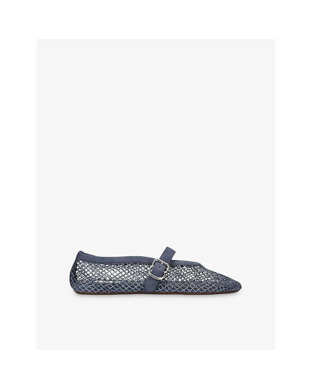 Alaïa Blue Ballerina Mesh Ballet Flats