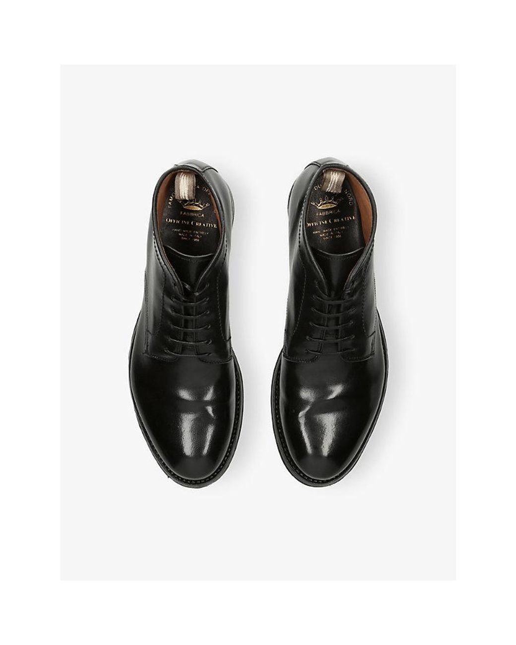 Officine Creative Black Anatomia Lace-Up Chukka Boots for men