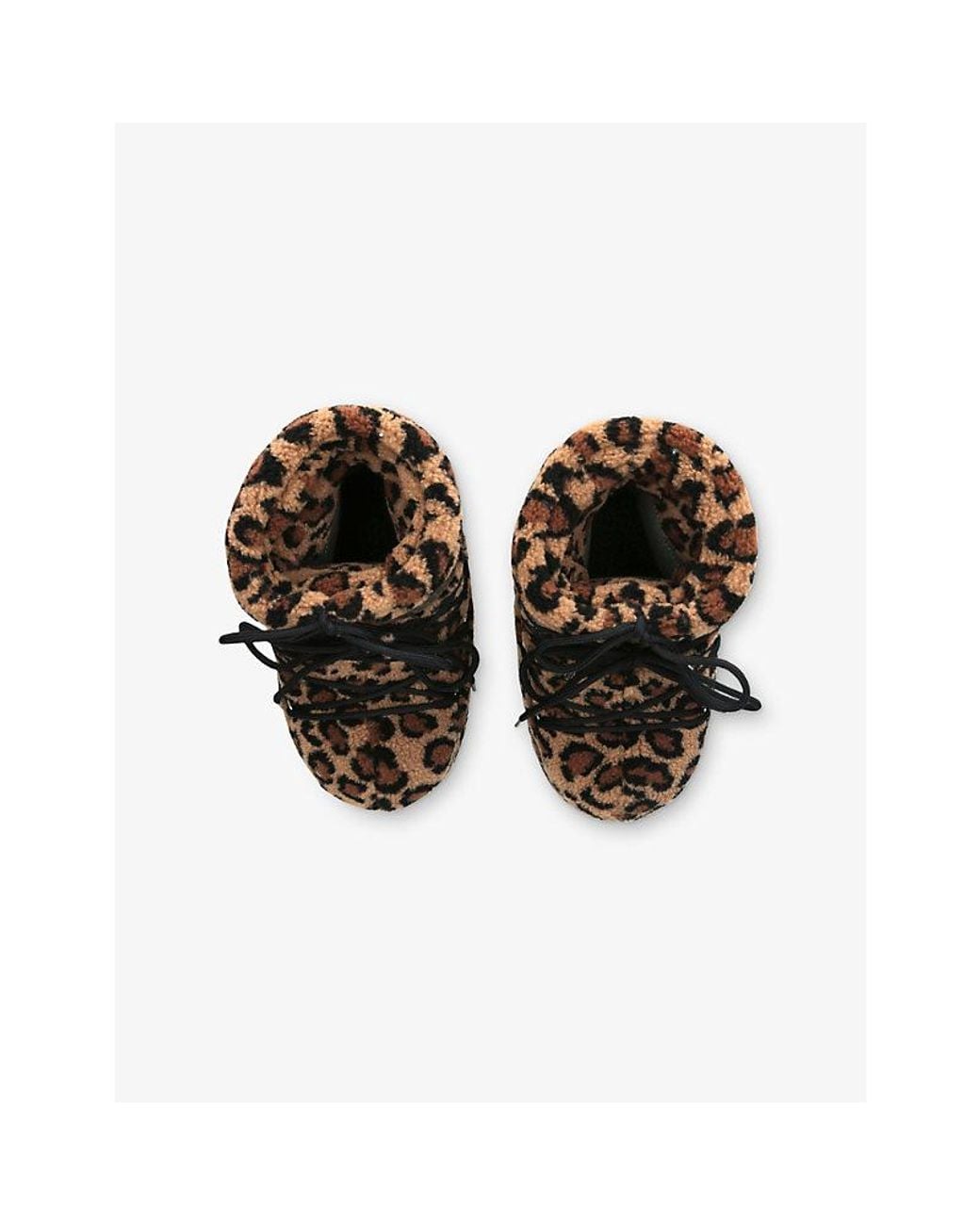 Moon Boot Brown Icon Low Animal-Print Fleece S