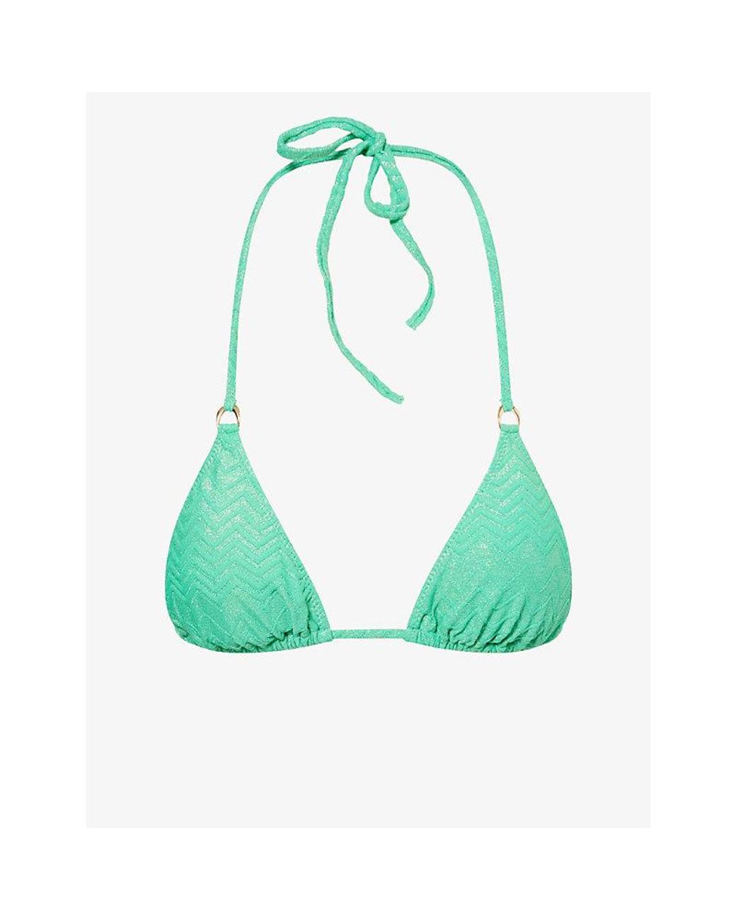 Melissa Odabash Green Key West Triangle Bikini Top