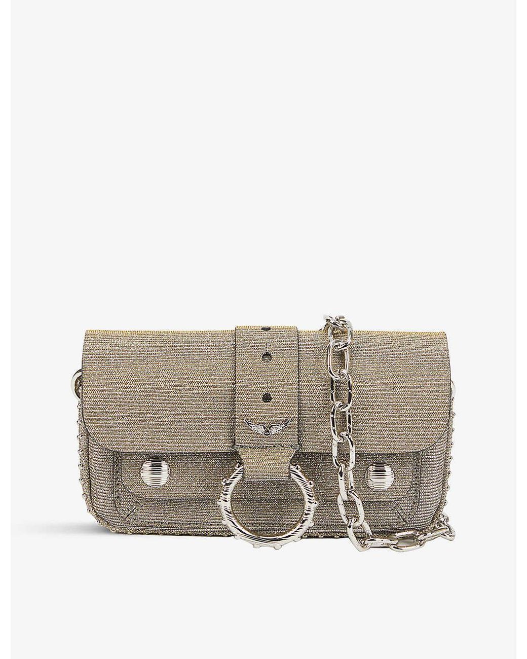 Zadig & Voltaire Kate Woven Crossbody Bag in Gray Lyst