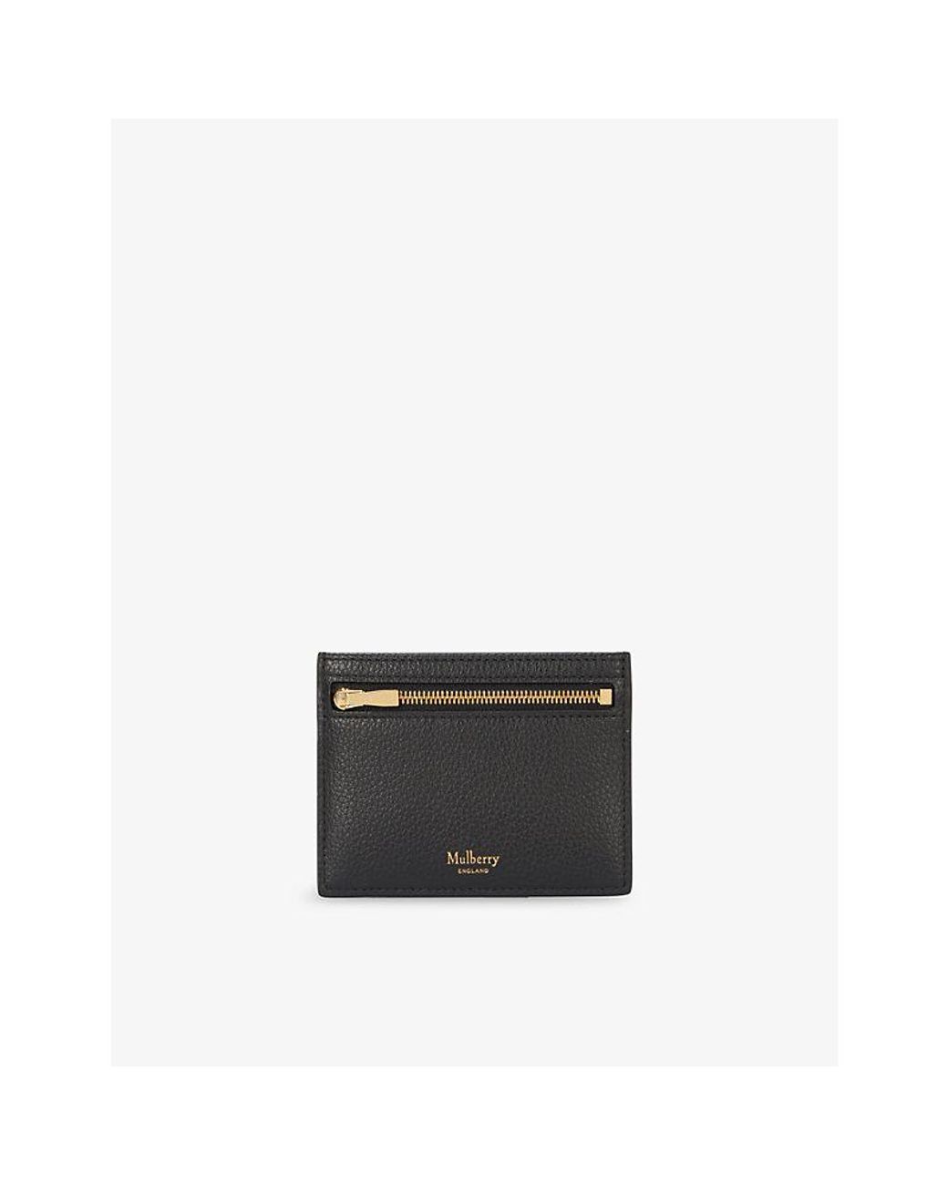 Mulberry Black Zipped Leather Card Holder