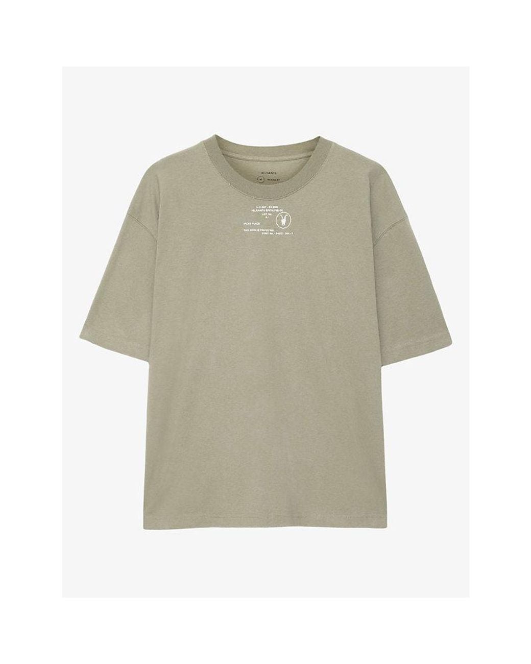 AllSaints Natural Raphy Logo-Print Short-Sleeve Cotton T-Shirt for men