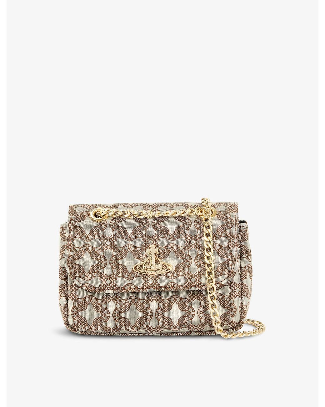 Vivienne Westwood Orbprint Woven Crossbody Bag in Brown Lyst Canada