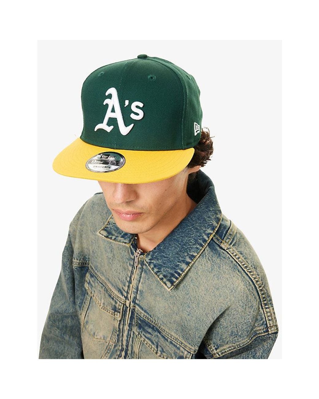 KTZ Green 9Fifty Oakland Athletics Mlb Cotton Baseball Cap for men