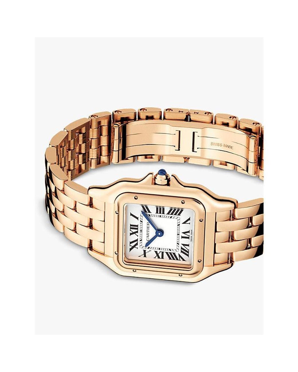 Cartier Metallic Crwgpn0007 Panthère De Medium 18Ct Rose- Quartz Watch