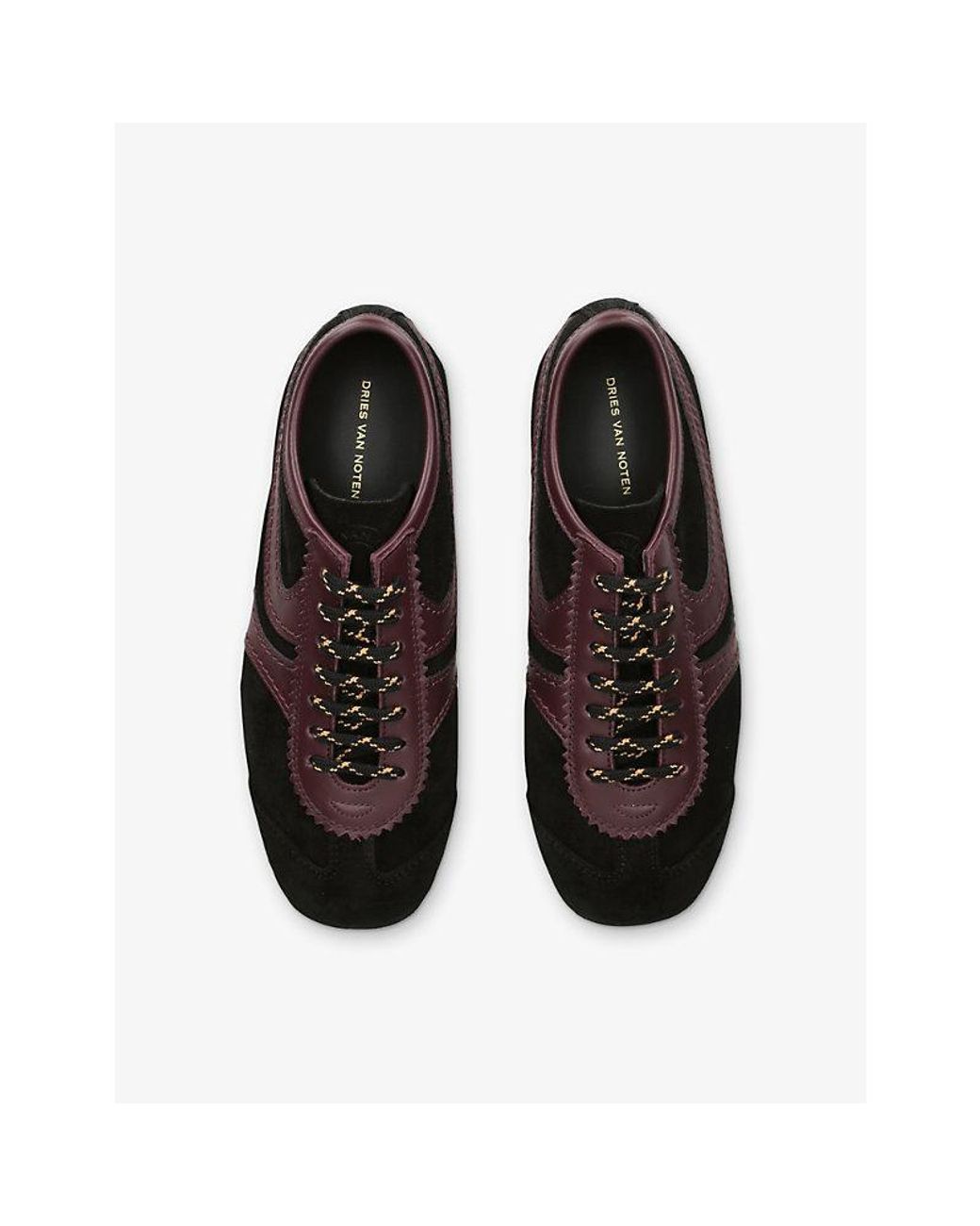 Dries Van Noten Black Dustin Suede Trainers