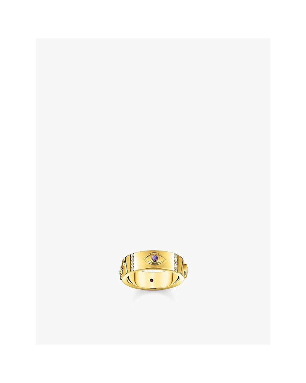 Thomas Sabo Metallic Cosmic 18Ct- Sterling And Zirconia Band Ring