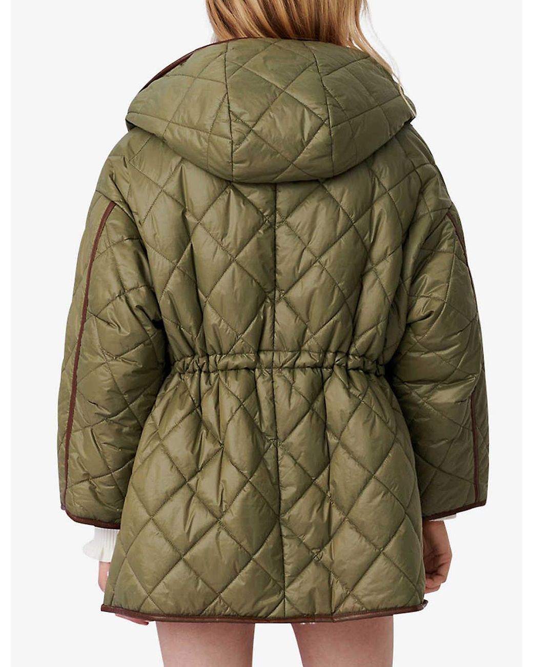 Maje Gangzim Reversible Quilted Shell-down And Faux-shearling Coat in Green  | Lyst