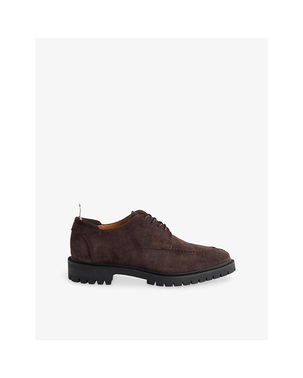 Thom Browne Brown Commando-Sole Suede Derby Shoes for men