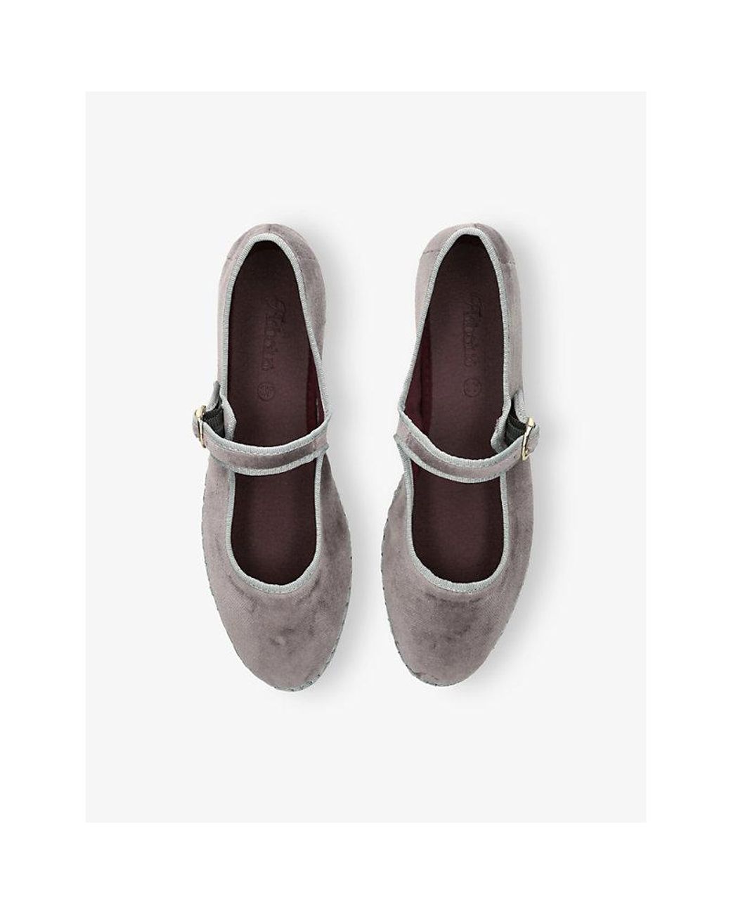 Flabelus White Sampson Velvet Ballet Flats