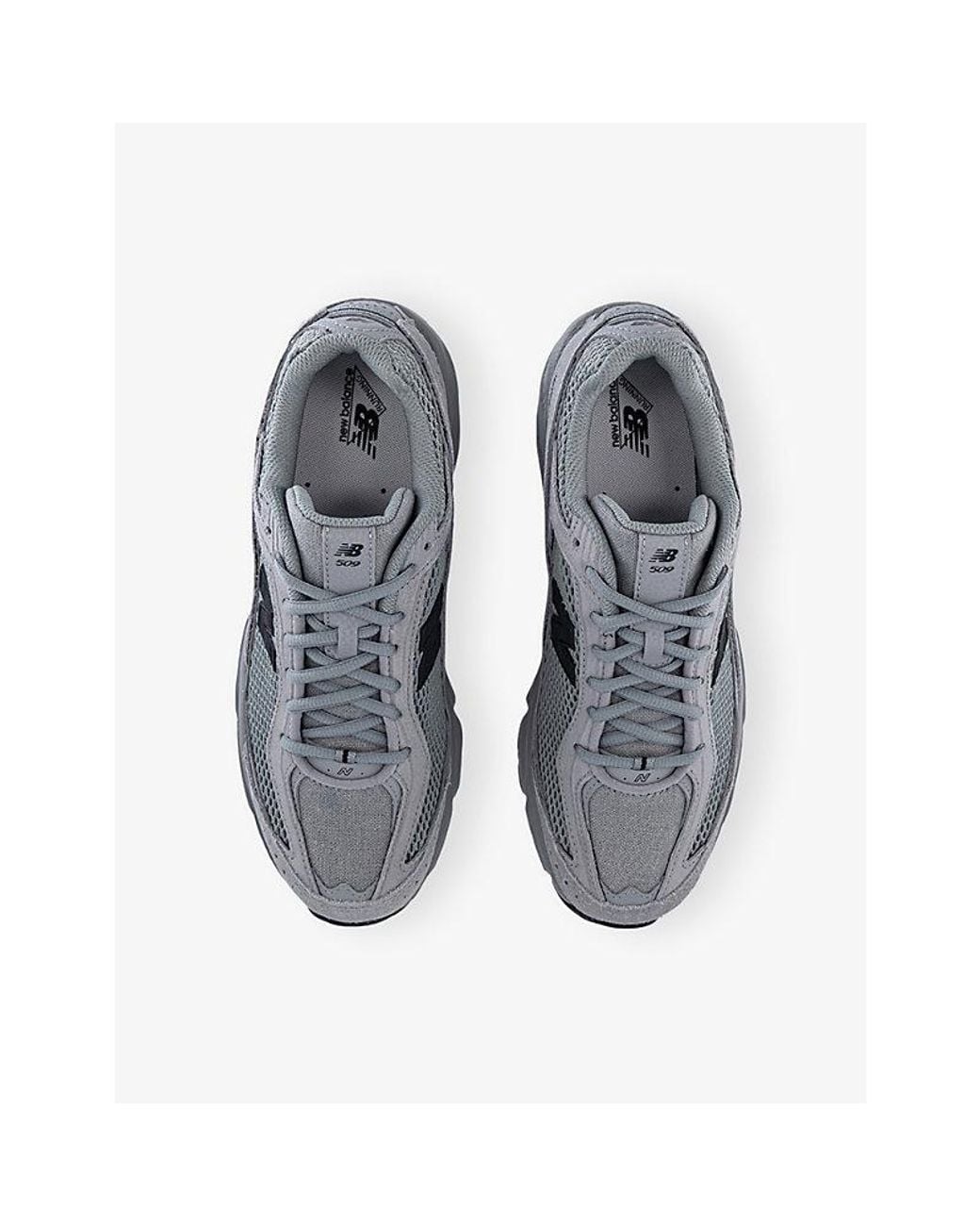 New Balance Gray 509 Leather And Mesh Trainers for men