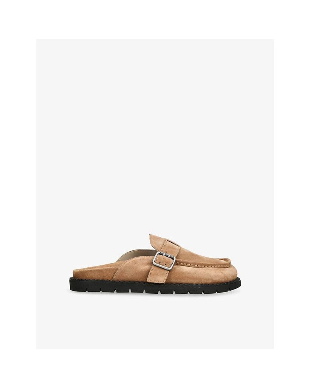 Duke & Dexter Brown Winston Backless Suede Mules