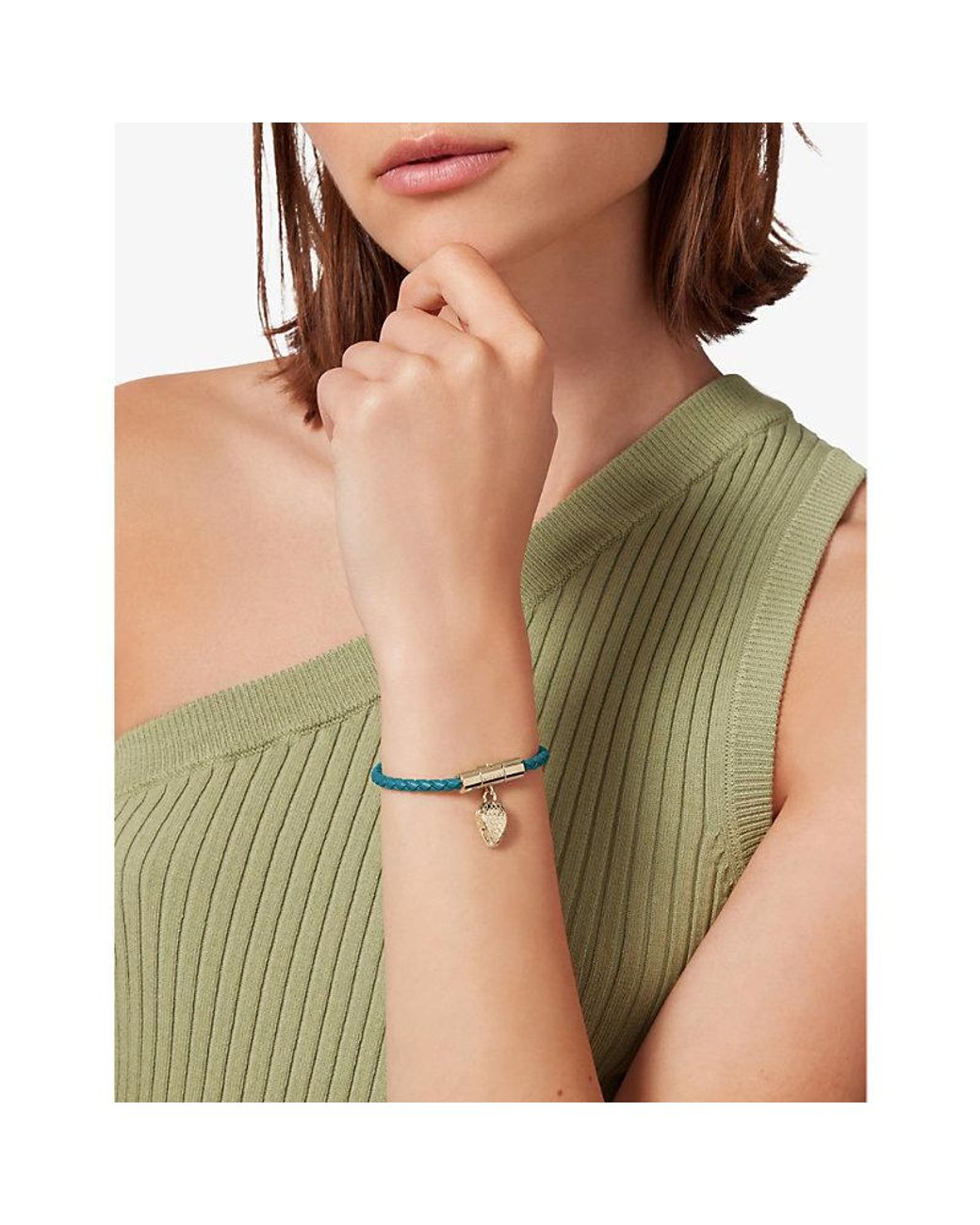 BVLGARI Serpenti Forever Leather Bracelet in Blue Lyst UK