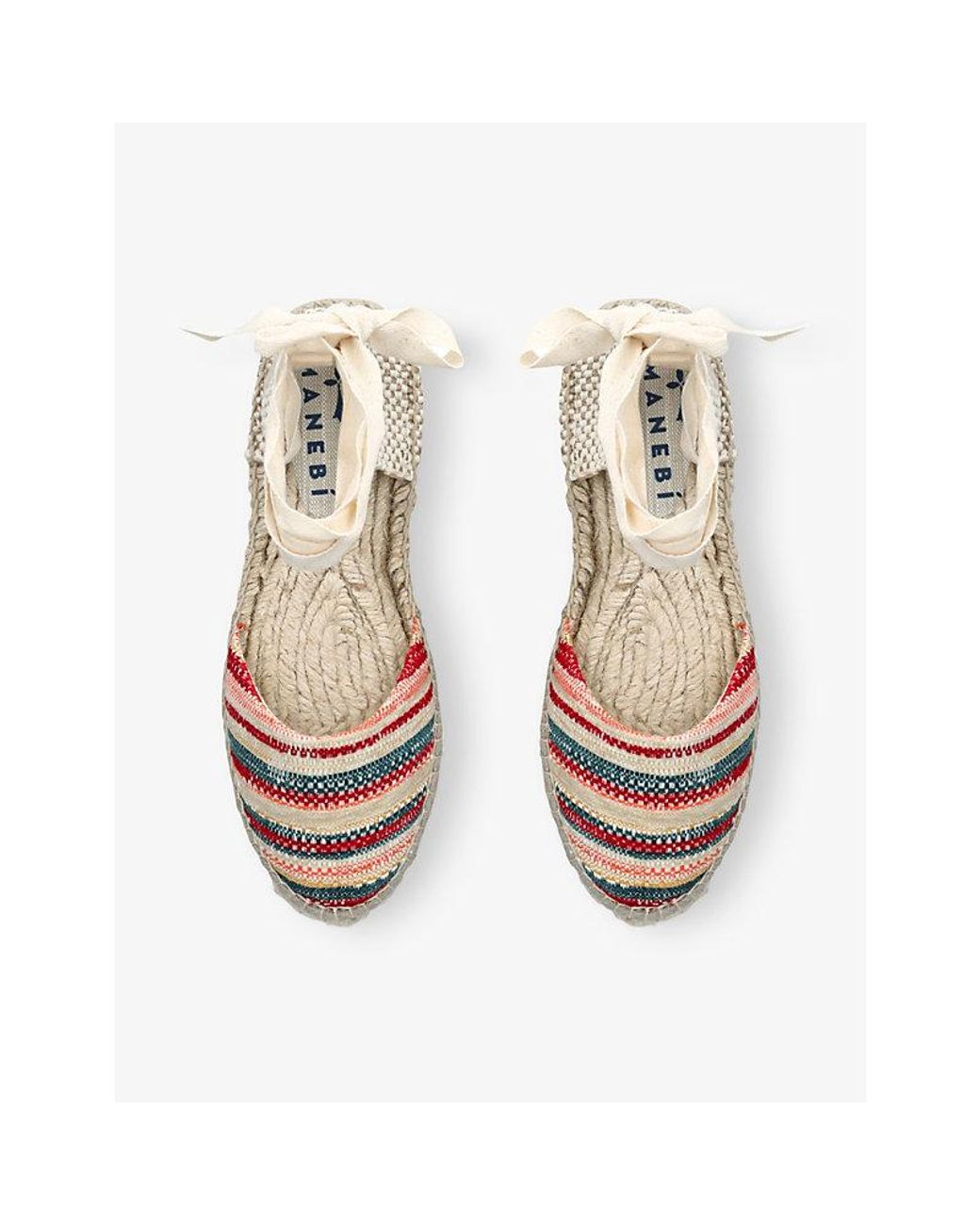 Manebí Metallic Hamptons Raffia Espadrilles