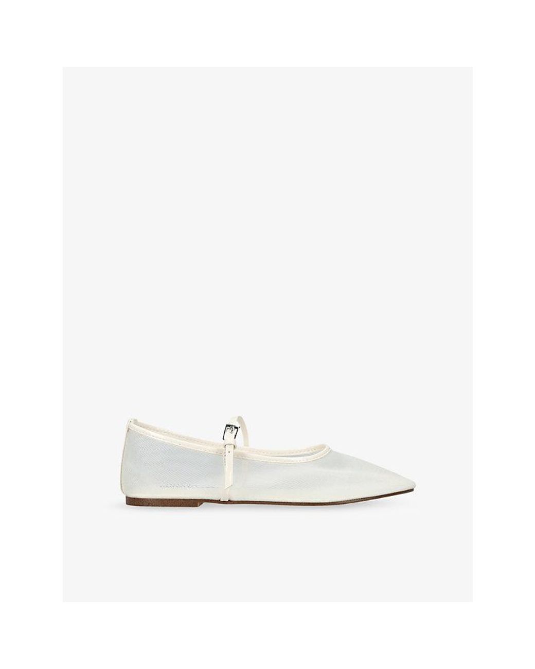 Steve Madden White Mash Woven Ballet Flats