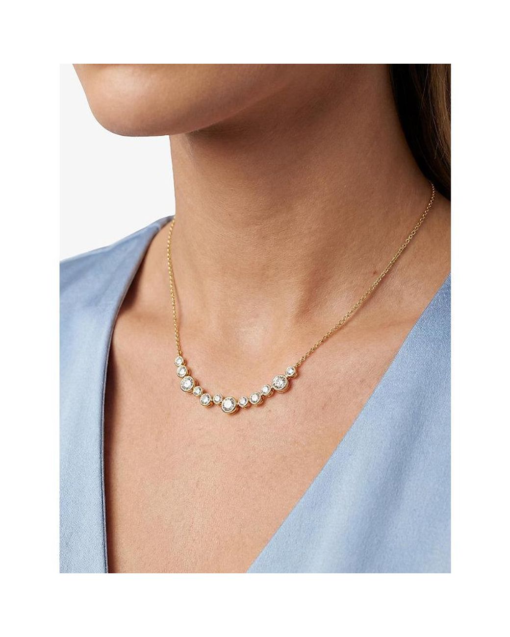 Sif Jakobs Metallic Sardinien Dodici 18Ct-Plated Sterling And Cubic Zirconia Necklace