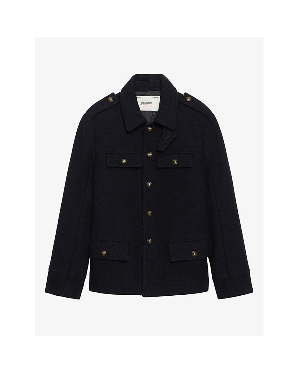 Zadig & Voltaire Blue Four-Pocket Wool-Blend Jacket