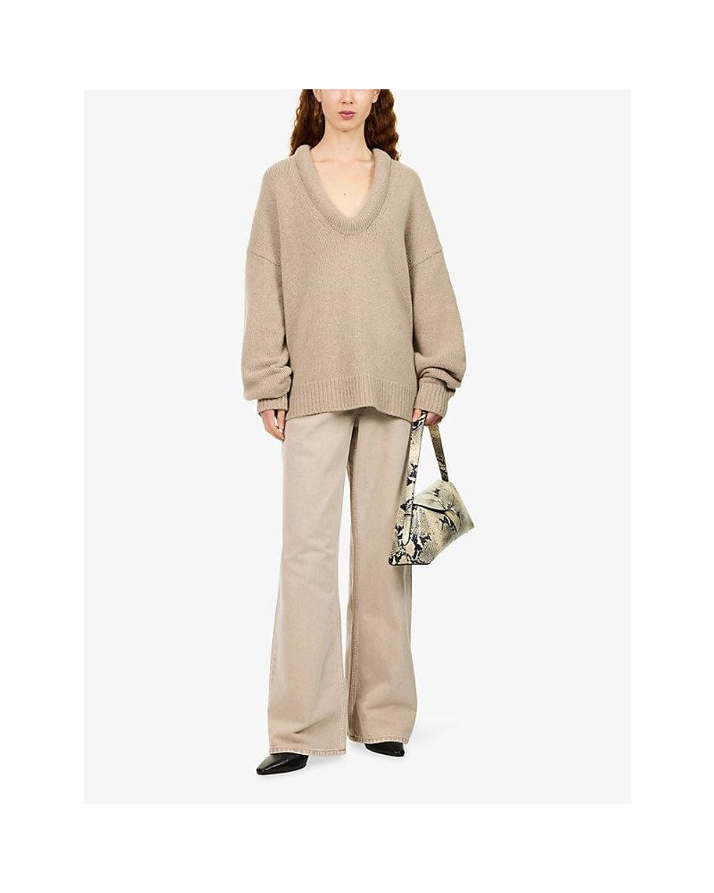 Reformation Natural Cary Slouchy-Wide Cotton Jeans