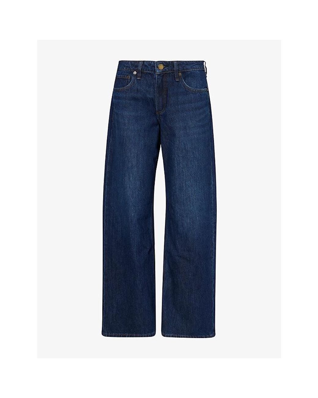 Rag & Bone Blue Cam Straight-Leg Denim Jeans