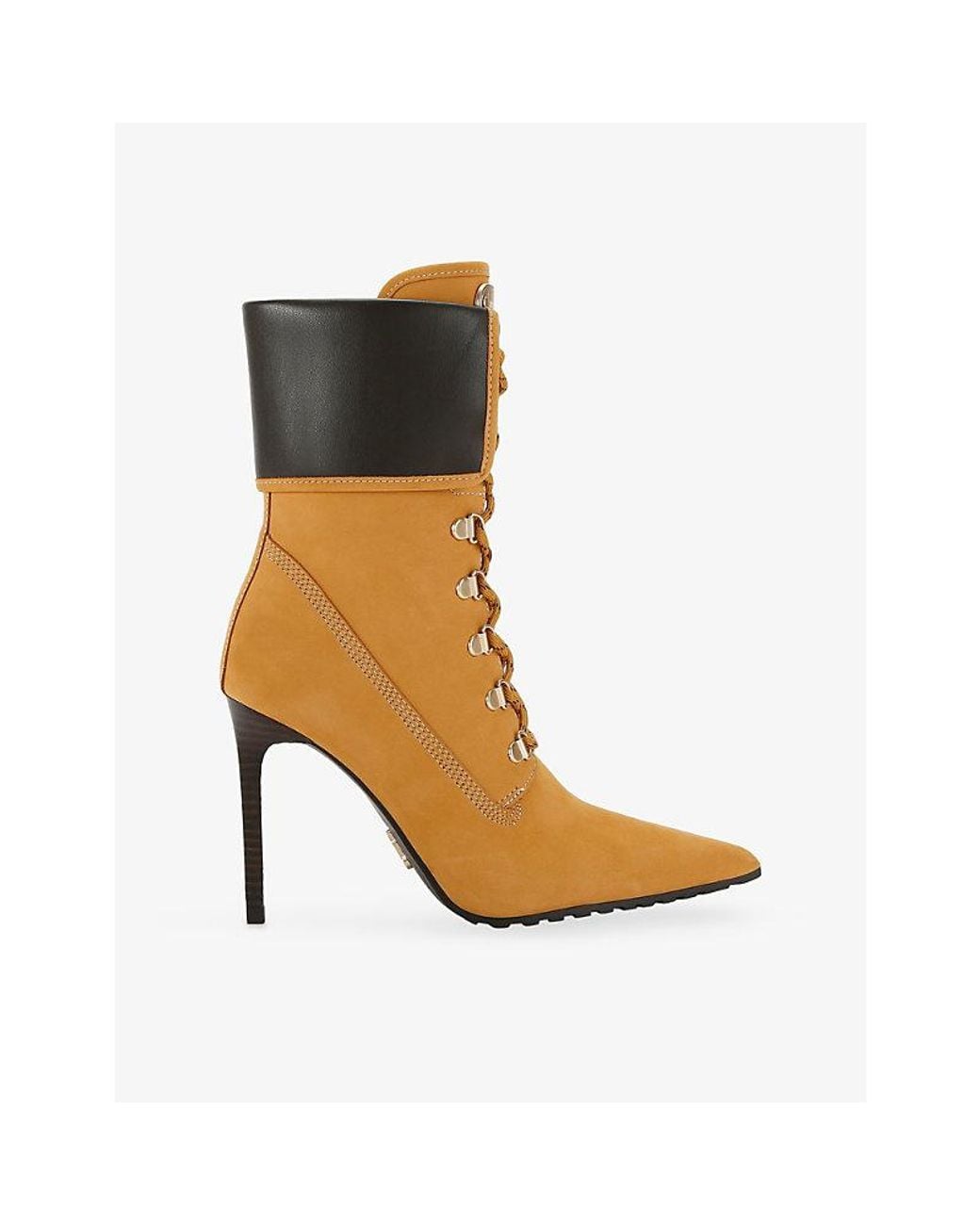 Steve Madden Brown Morals Nubuck Leather Stiletto Heeled Boots